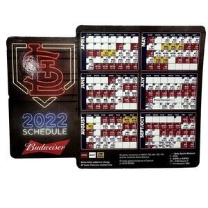 2022 Cards vs Pirates Bud Magnet‎ Schedule Opening Day April 7, ST. Louis MLB
